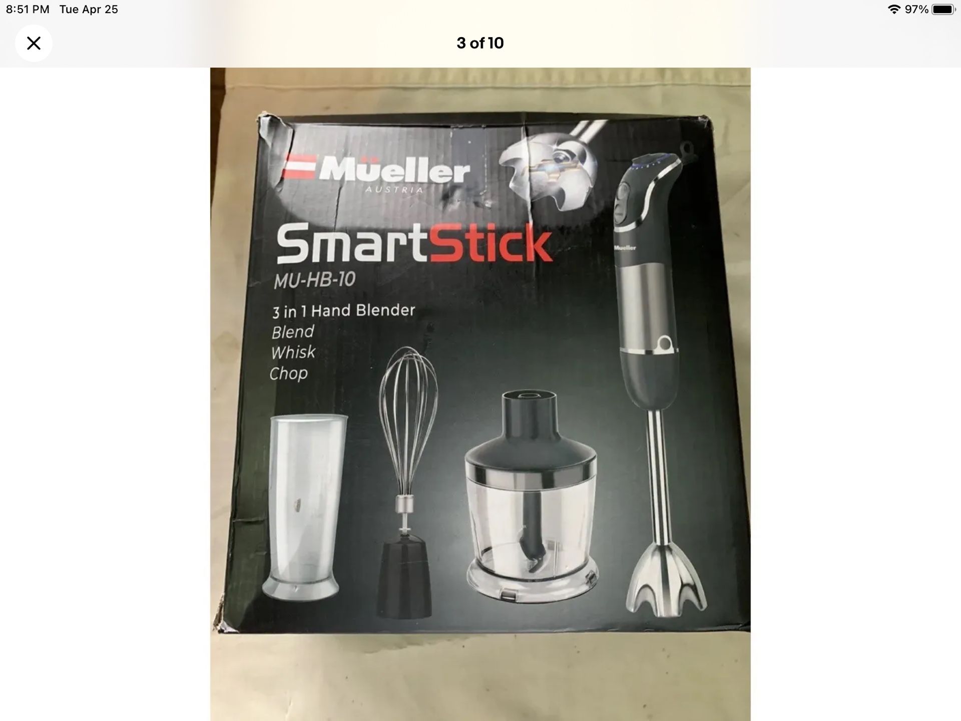 Mueller Austria Smart Stick MU-HB-10, 3 In 1 Hand Blender, Blend