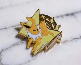 Jolteon Electric Lightning Enamel Pin | Eeveelution Collector Brooch