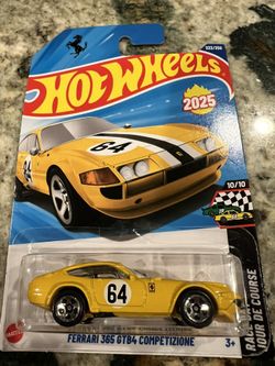 2025 Hot Wheels #222 Race Day FERRARI 365 gtB4 COMPETIZIONE Yellow