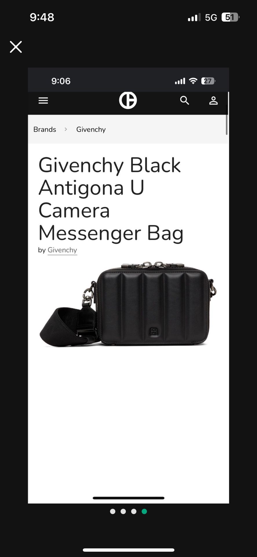 Givenchy Black And Antigona U Camera Messenger Bag  $1000 OBO