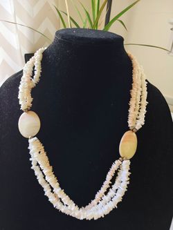 Multi-Strand Shell Chip Necklace
