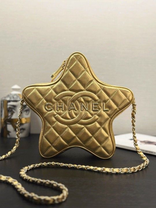 Chanel Star CC Crossbody Gold Metallic Lambskin