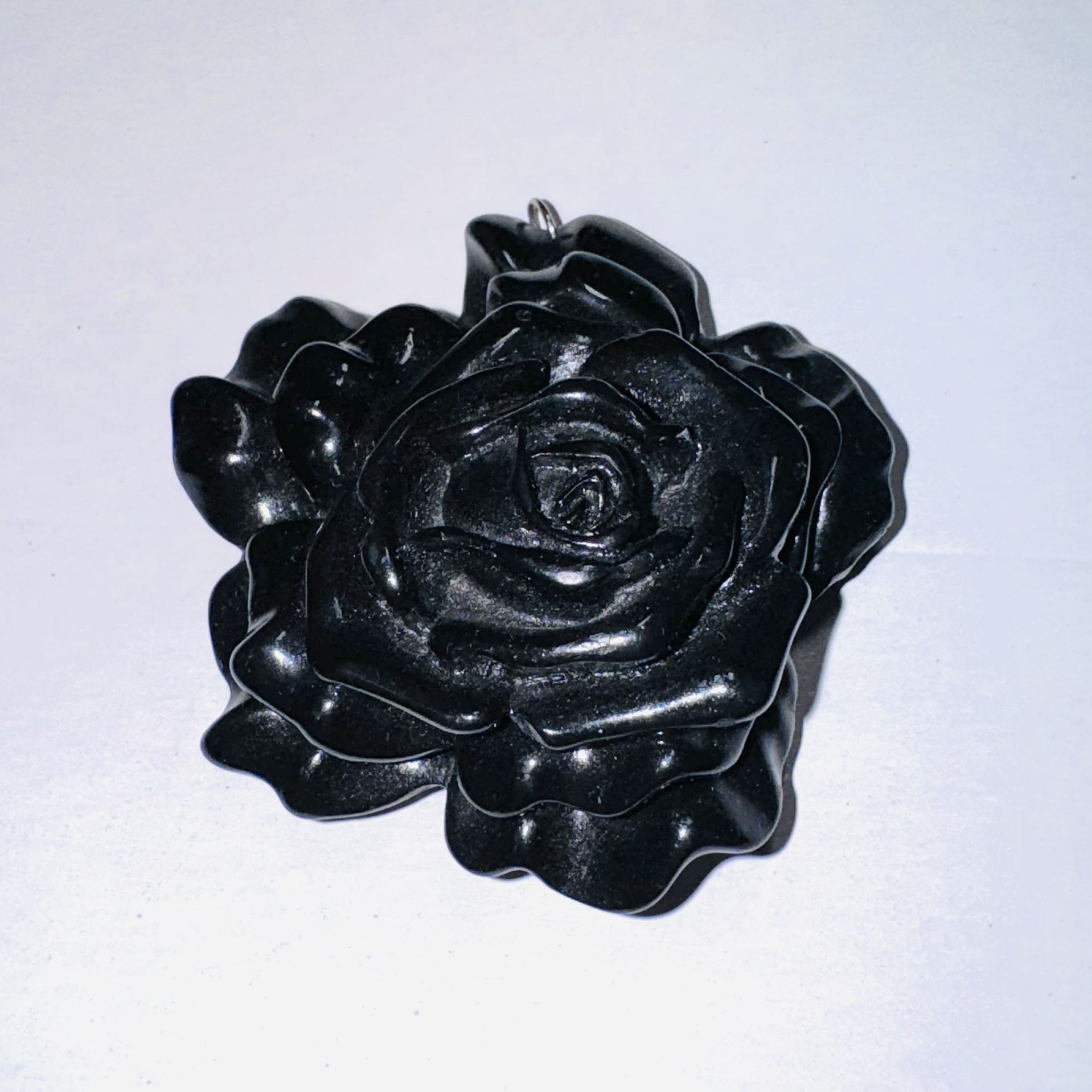 Black Rose Pendant Flower Necklace Nature Dark