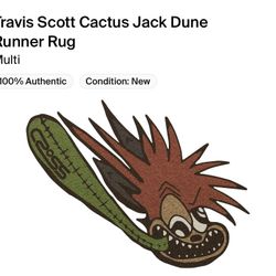 Travis Scott Cactus Jack Dune Runner Rug New for Sale in Chicago, IL -  OfferUp