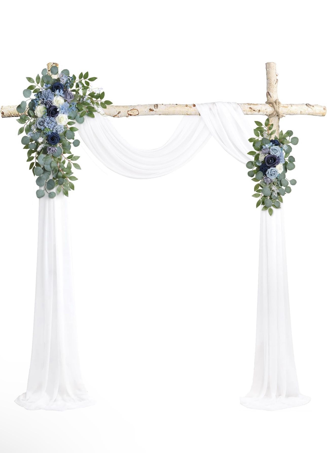 Blue Artificial Wedding Arch Flowers 