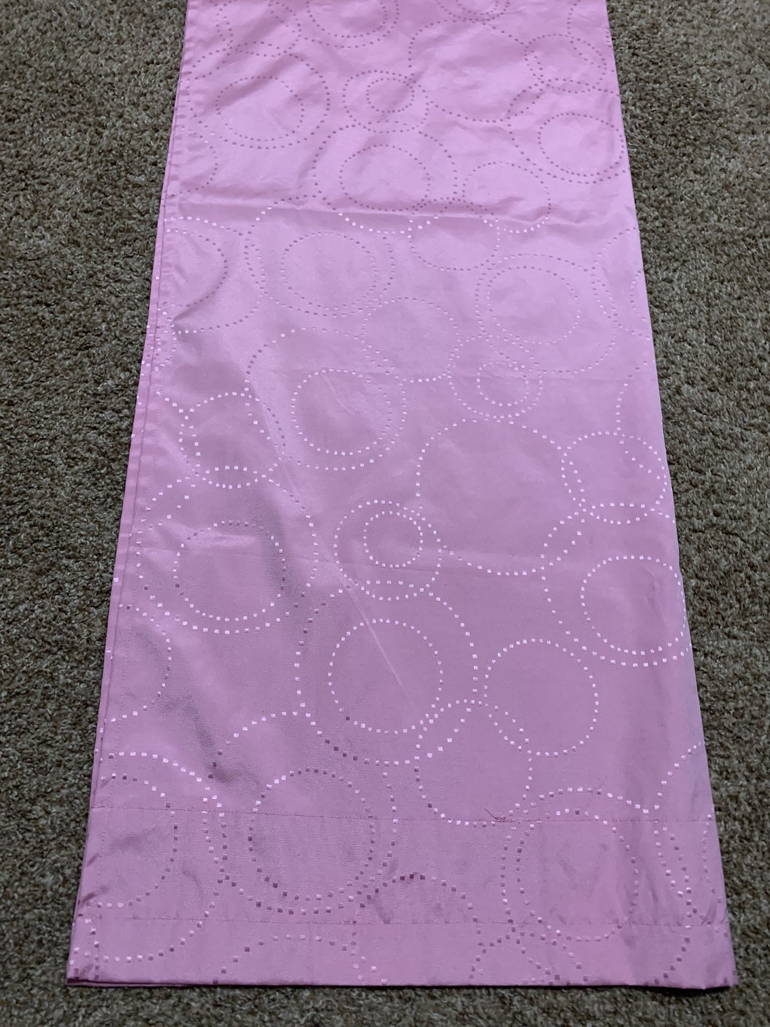 2-beautiful pink room darkening drapes size 42 x 63