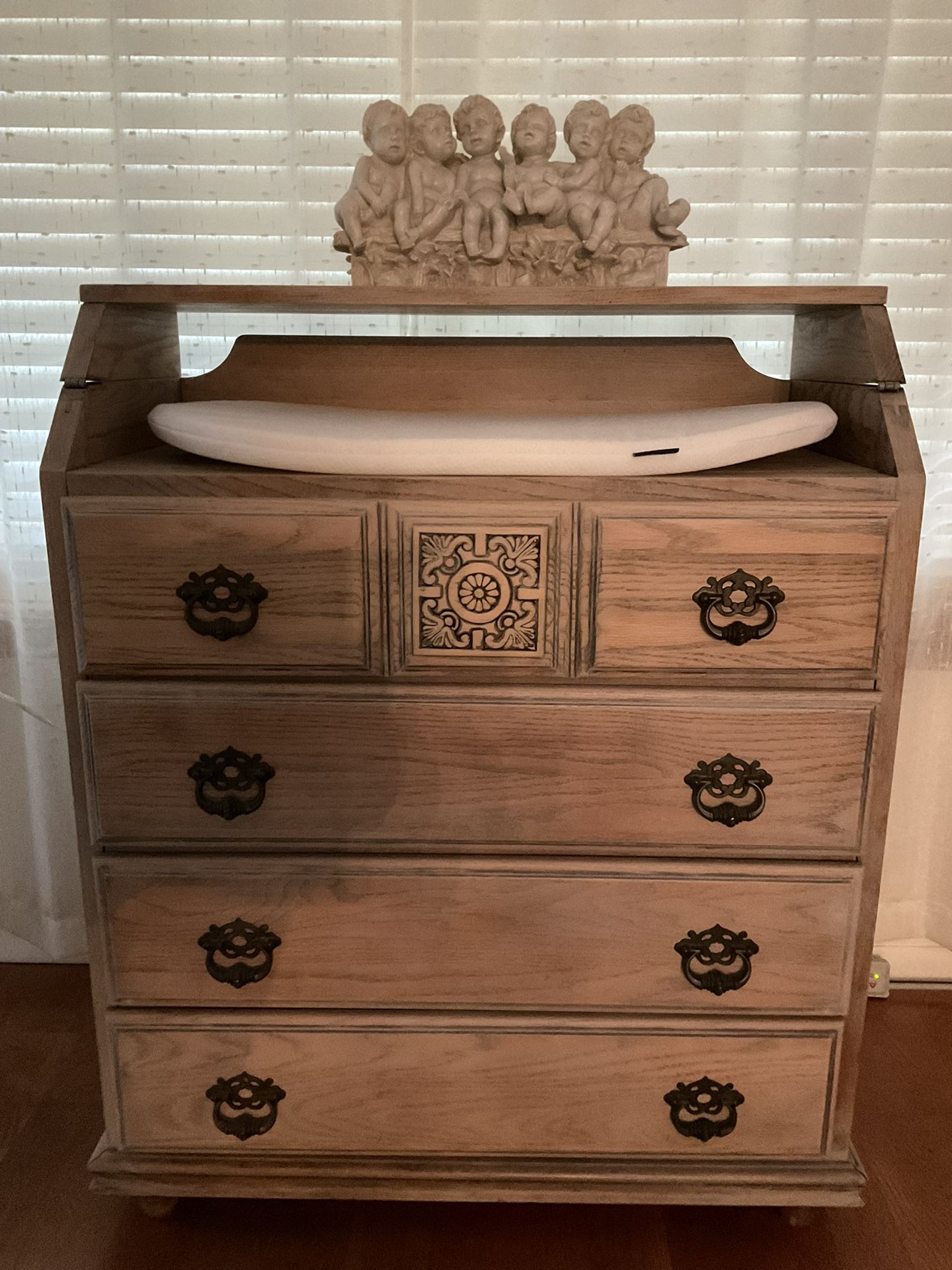 Solid Oak Baby Changing Table