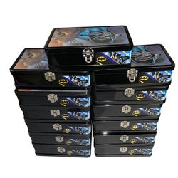 Batman Metal Pencil Box Lot of 13 | Black with Halogram Lid | BRAND NEW