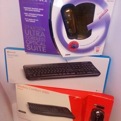 NEW in the BOX Keyboards Mouse Wireless MICROSOFT 600  Gyration  Wired 5000