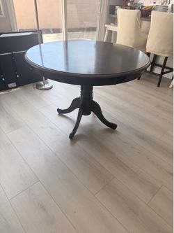 42” wooden dining table
