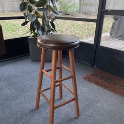 Wooden Stool- Cushion Seat 