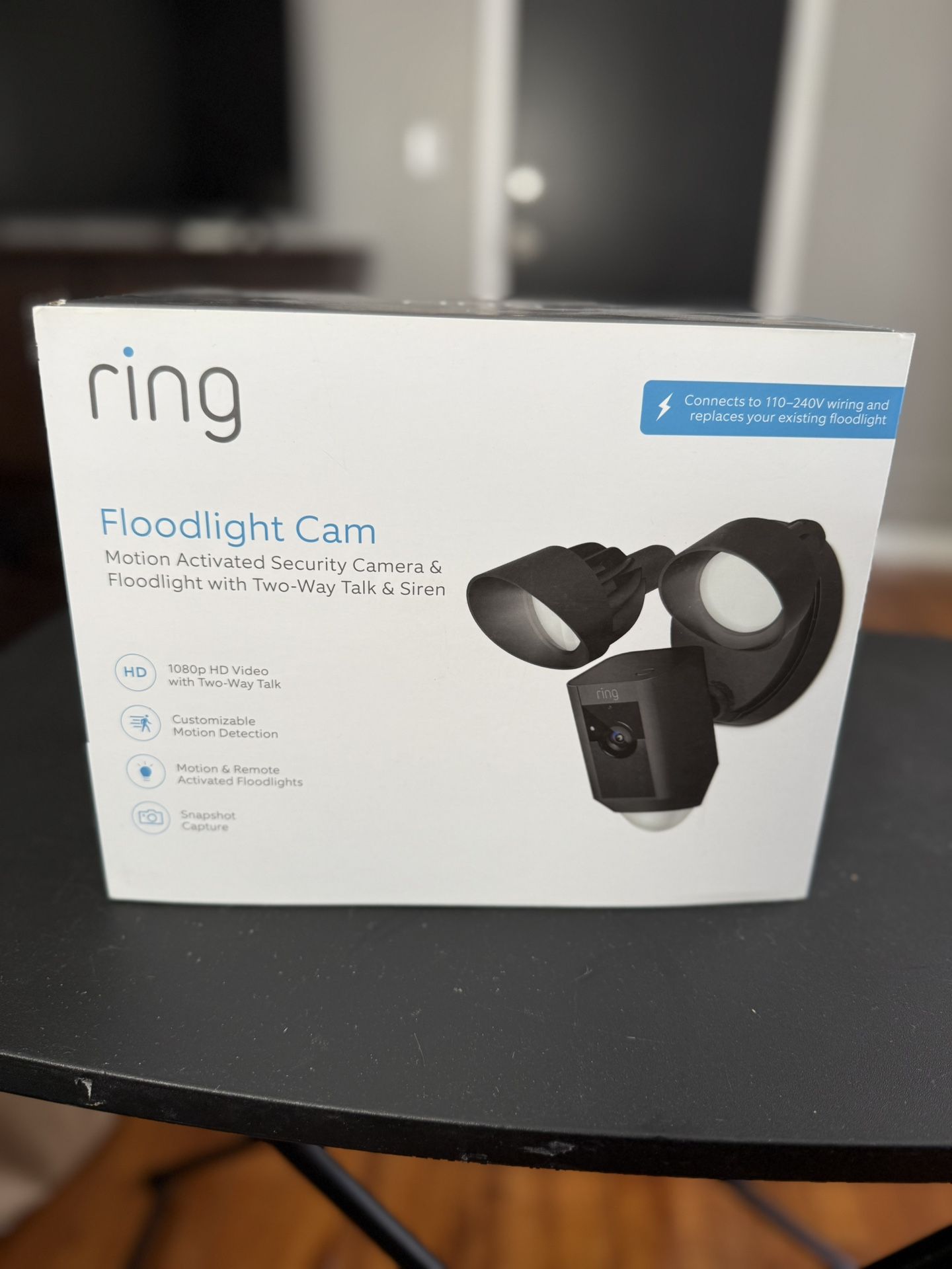 Ring Flood Light Camera Black