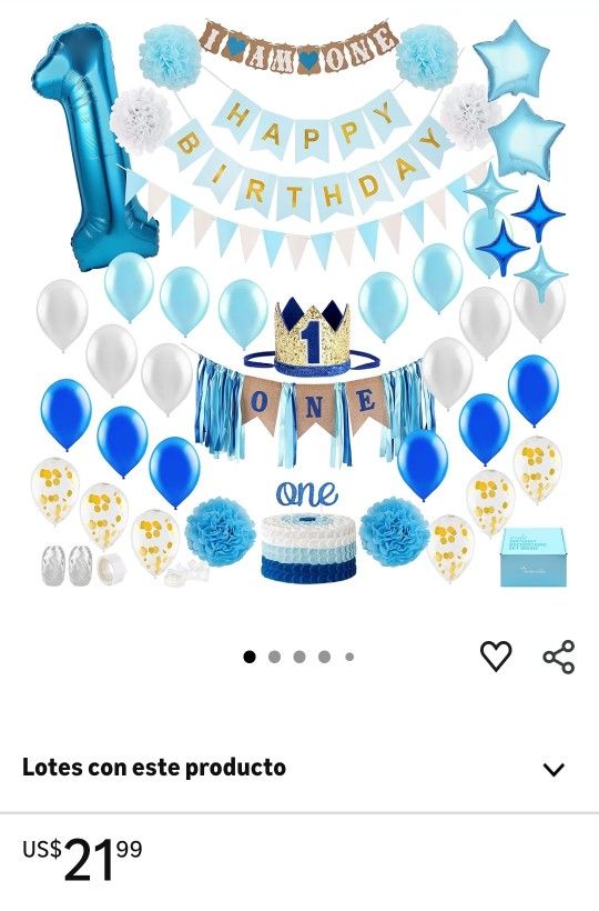 One Year Decortion Para Niño