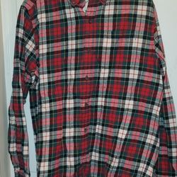 Men Plaid Dress Shirt 