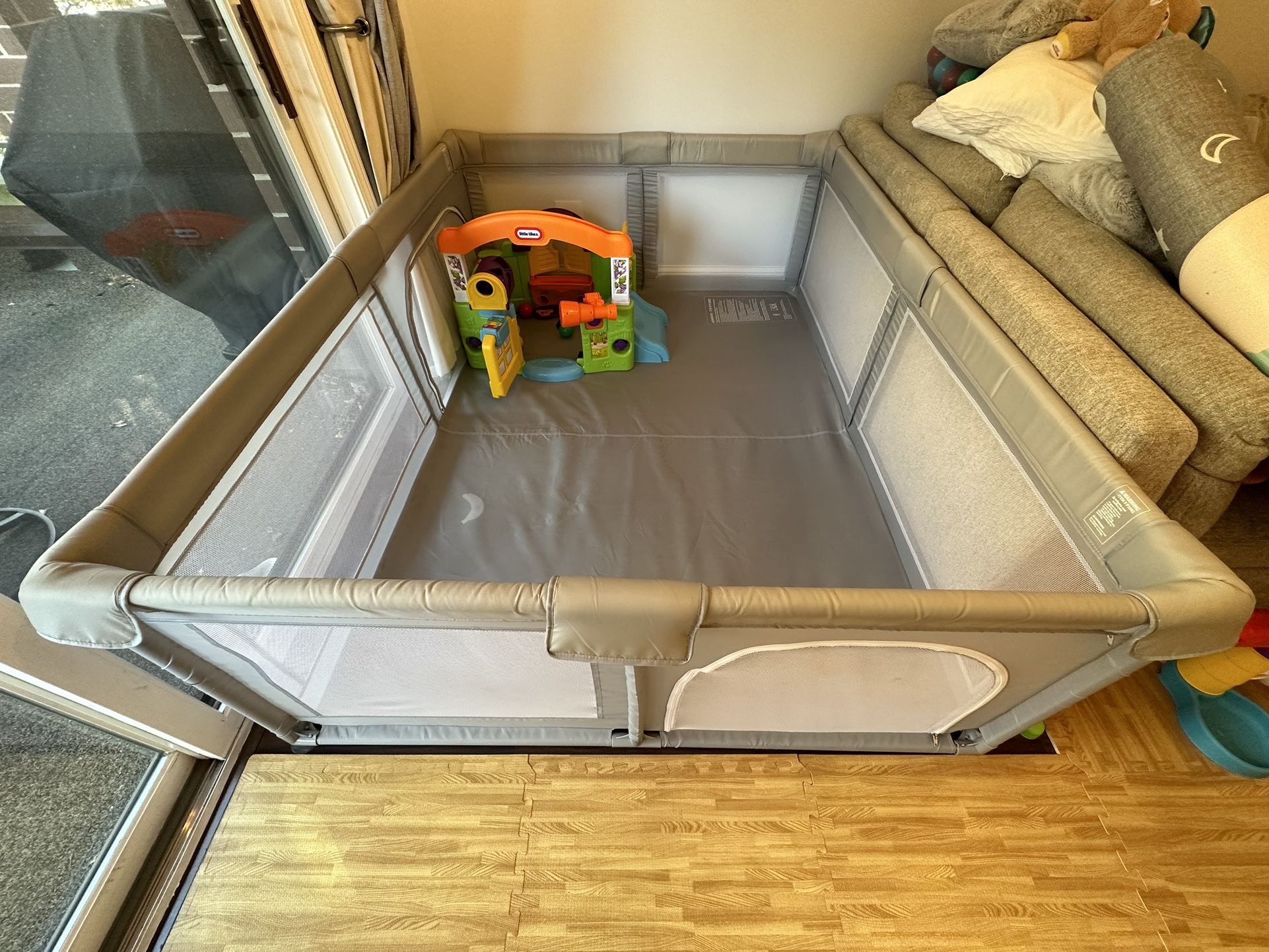 Dripex Baby Playpen, Large Baby Playards with Zipper Gates, Kids Play