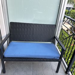 Outdoor Love Seat Bench With Cushion