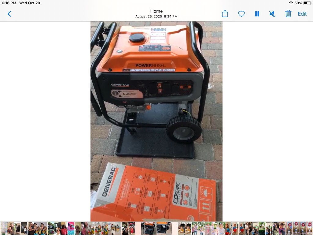 Brand New 6500 Portable Generac Generator 