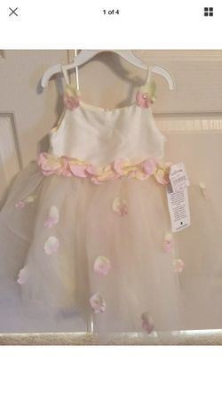 NWT Rosetta Milligan Pastel Yellow & Pink Toddler Girls Dress Size 2T
