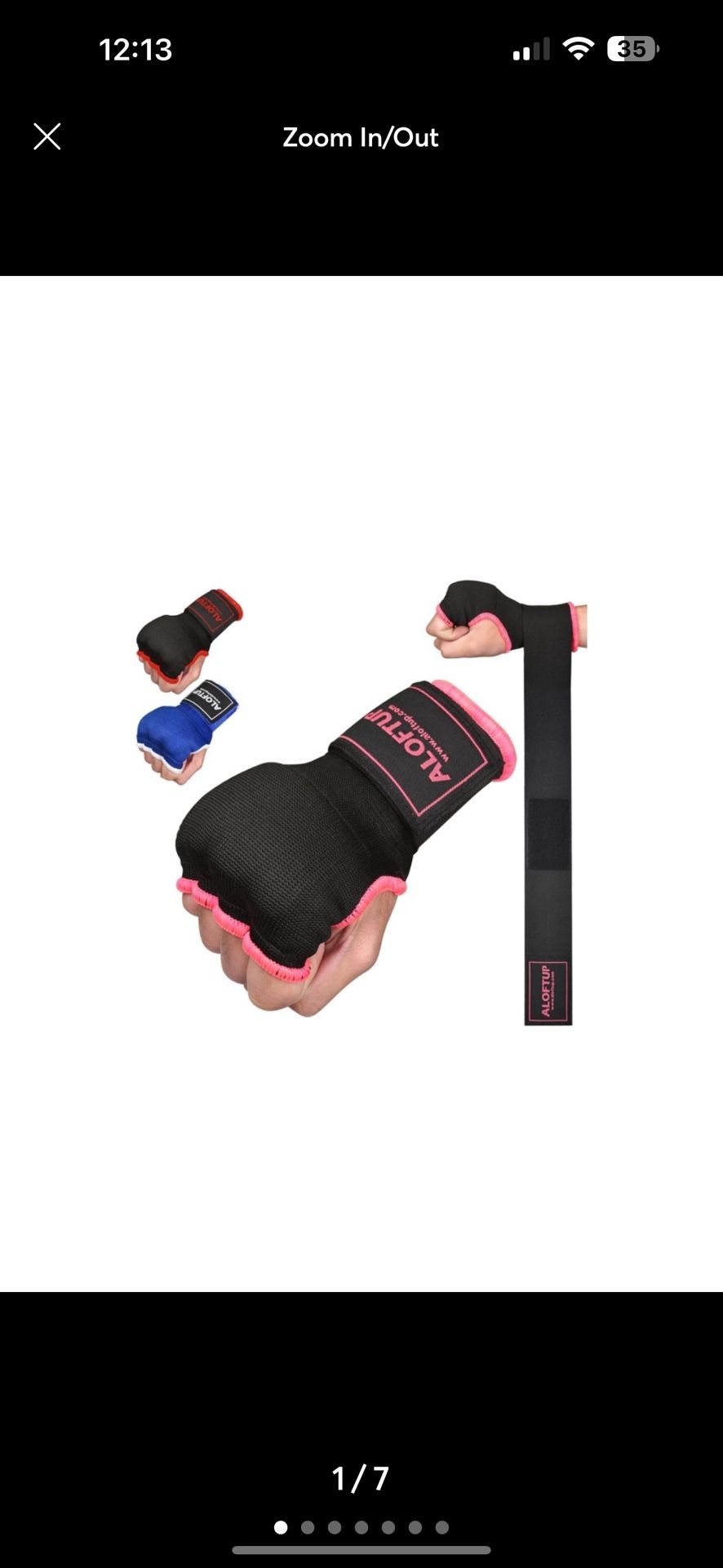 Kids Boxing Hand Wraps Inner Gel Gloves for Punching XS- pink