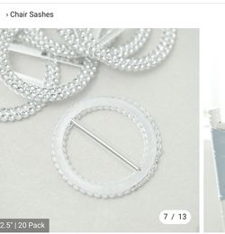 Chair Cover Sash With Clip 