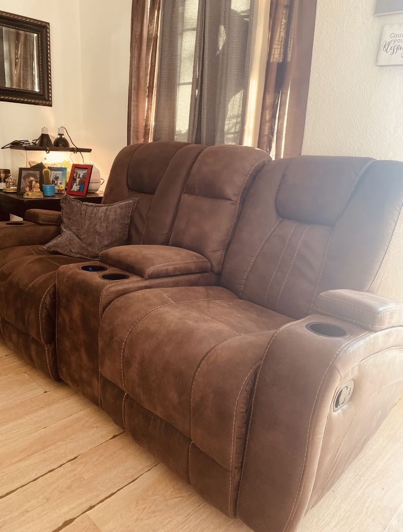 Dark Brown Recliner Couches 