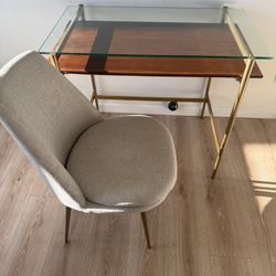 West Elm Mid-Century Art Display Mini Desk & Finley Low Back Chair 