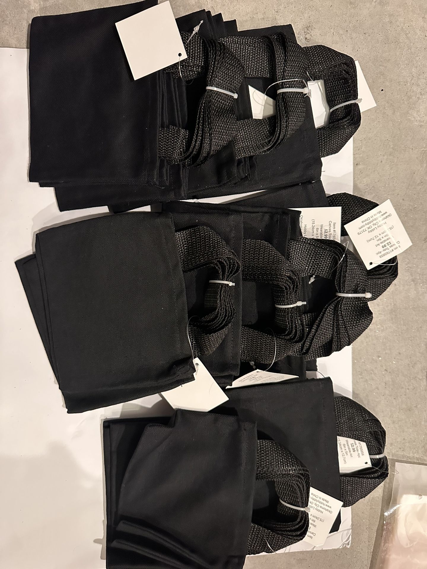 Mini Black Tote Bags