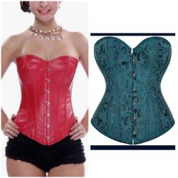 Women Satin Lace Up Back Corset Sexy Corset