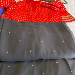 Indian Sari With Custome Made Blouse