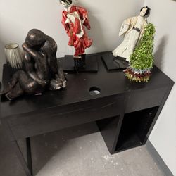 IKEA Modern Black Desk – Moderate Condition