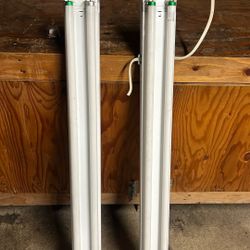 two garage or shop lights 