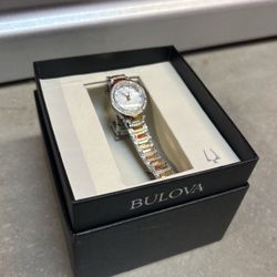 Bulova Women's 98L198 Crystal Two-Tone Stainless Steel with Sets of Crystal Watch
