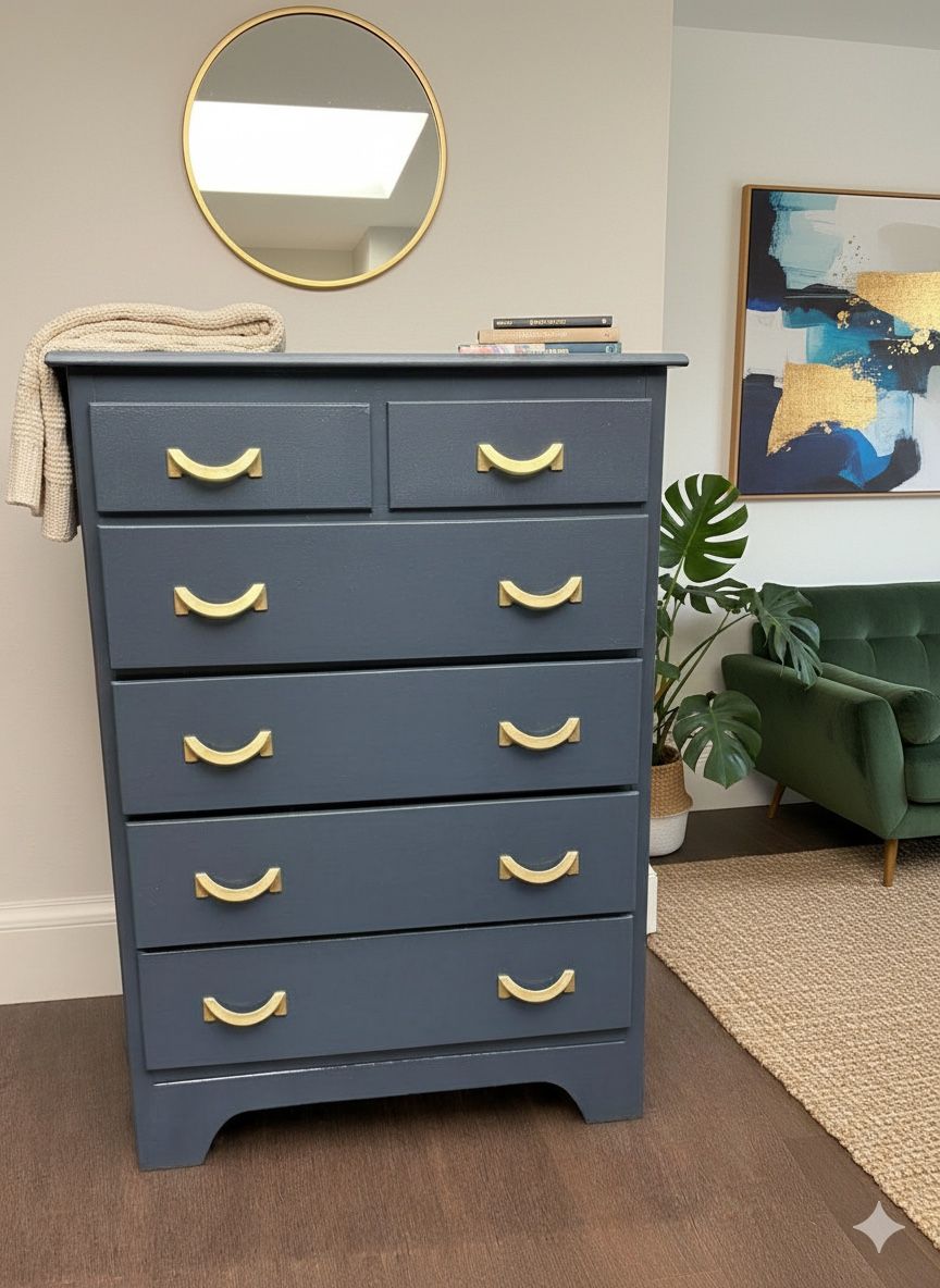 Black Dresser - 6 Drawer