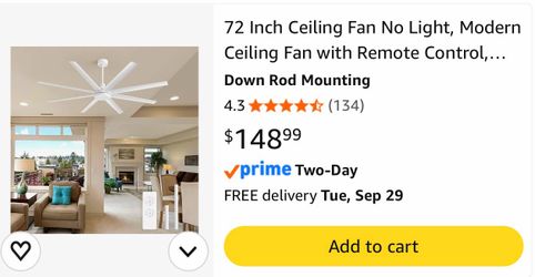 72” Ceiling Fan