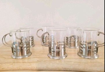 glasses with metal base