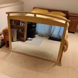 Ethan Allen Arched Maple Frame Mirror