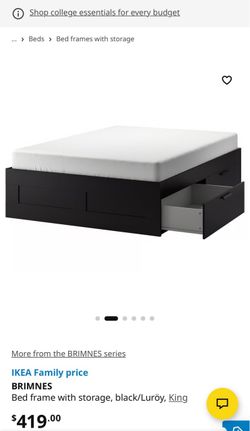 IKEA king size bed frame and headboard