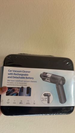 Car Vacuum Cleaner with Rechargeable Detachable Battery