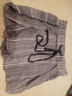 Girls Small Blue/White Striped Shorts