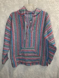 Multicolor Baja Hoodie Size Medium