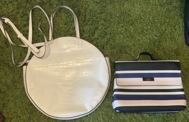 Handbag Bundle. 3 For $25 Stripe Kate Spade, Black NY@Co And White No Brand.