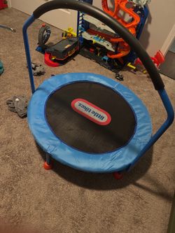 Little Tikes Kids Mini Trampoline with Handle Bar