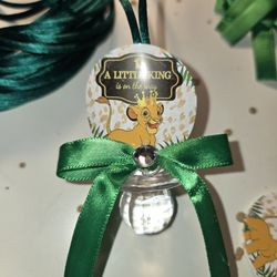 A Little King Is On The Way Baby Shower Pacifiers Guest Favor Necklaces