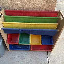 Shelf for Books with  Bins 