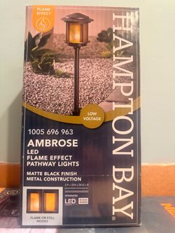 Hampton Bay Ambrose 2-Watt Low Voltage Flicker-Flame LED Path Light NEW