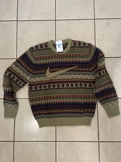 Nike Cable Knit Sweater Mens Medium RARE