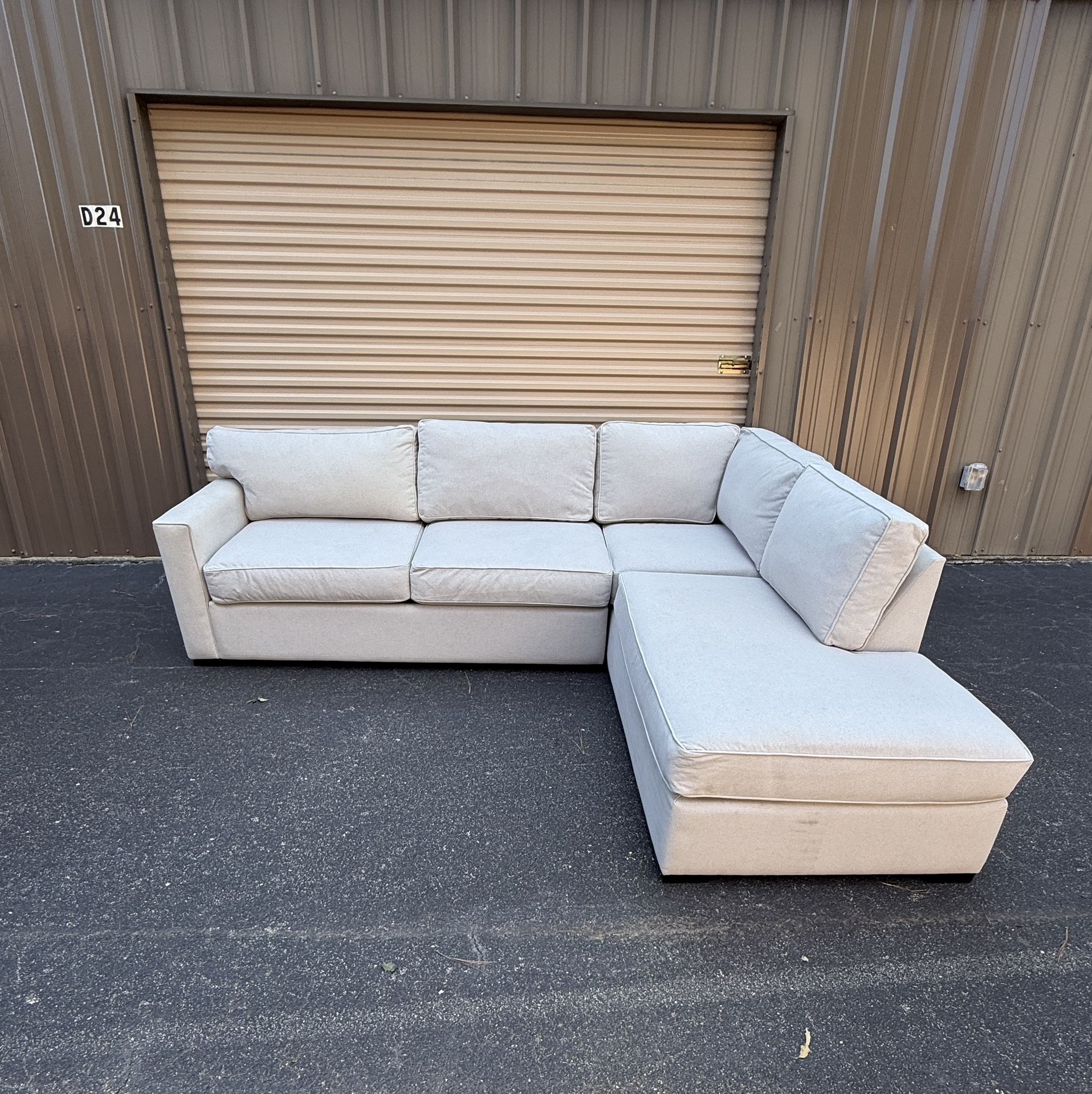 Modern Gray Linen Sectional Couch | Free Delivery Included