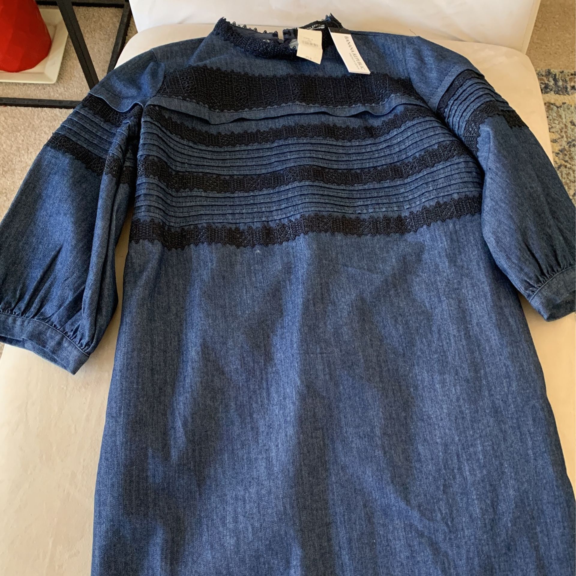 Denim lace dress From Banana Republic