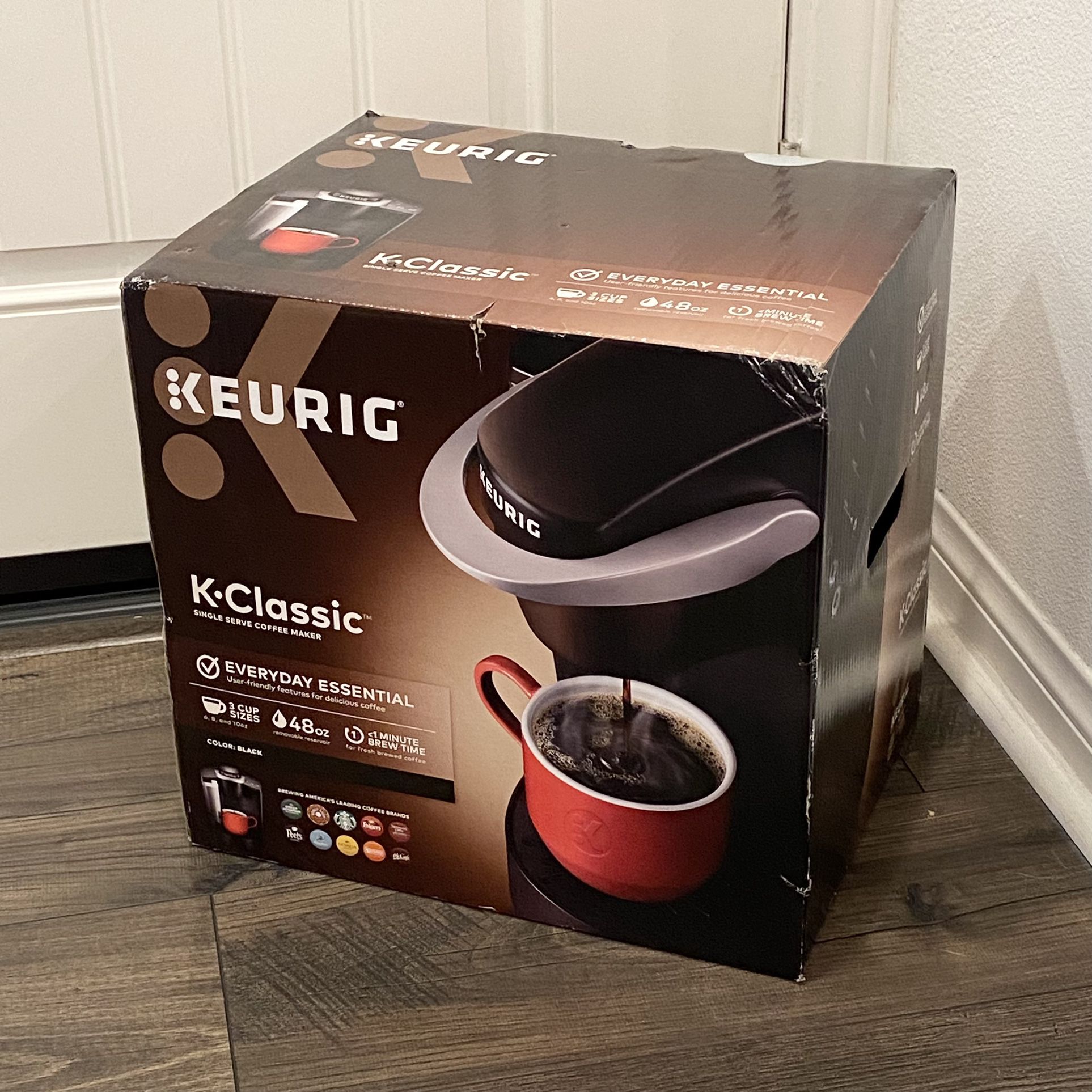 NEW Keurig K Classic K50 Coffee Maker Brewer Machine K Cup Pod Single Serve 3 cup sizes 48 oz Black