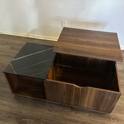 Modern Lift-Top Coffee Table w/ Hidden Storage